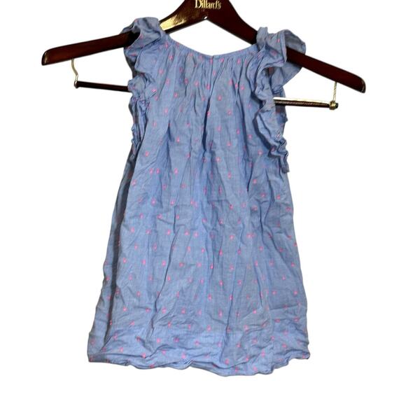 Lilly Pulitzer Kirstin Top Bluebell Neon Chambray Clip Size XX Small - Picture 2 of 5